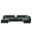Canapé modulaire en nuage de 121 po de large avec console intelligente, canapé-lit convertible en forme de U avec haut-parleur Bluetooth, ports USB / Type-C, rangement caché et 6 coussins décoratifs-130629327