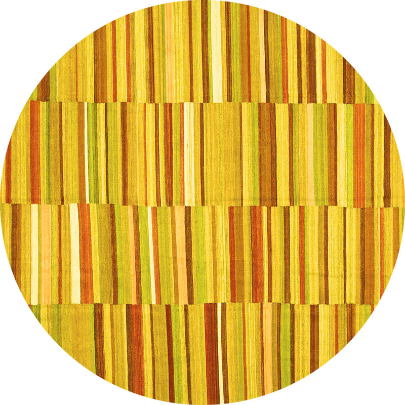 Henriha Performance Striped Indoor Rug, Round 8'