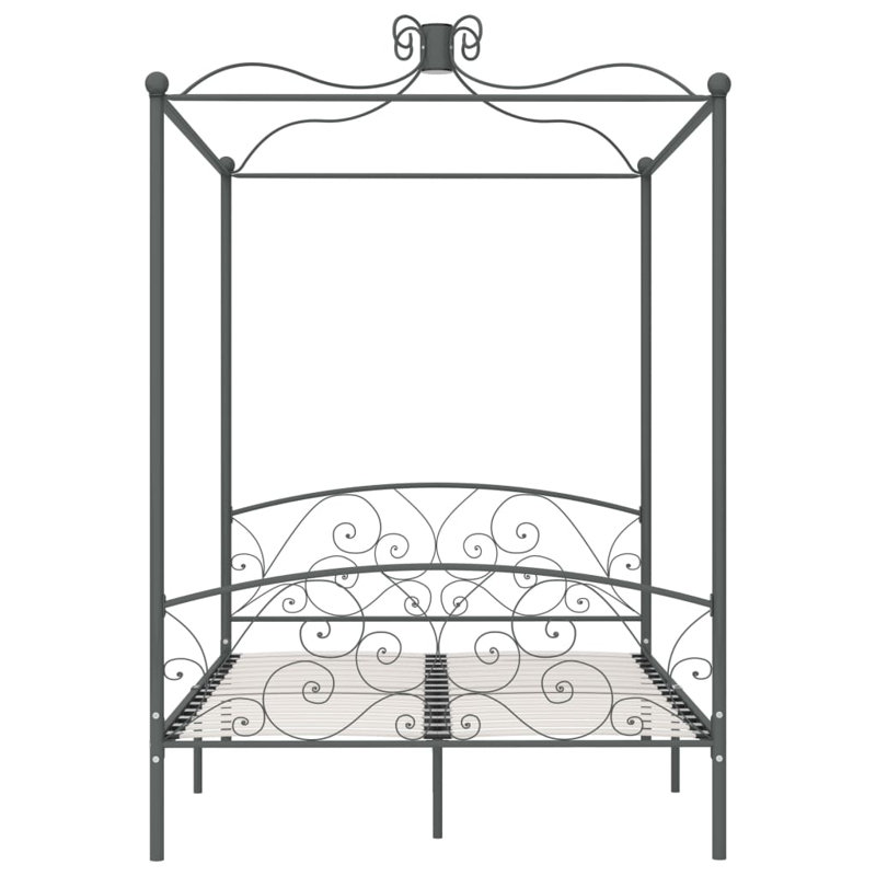 Rocky Metal Bed, grey, 140 x 200 cm
