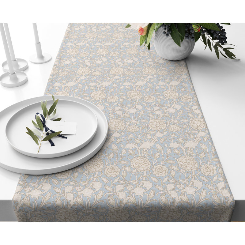 Tulip Cool Blue - William Morris Table Runner