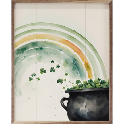 Rainbow And Pot O Shamrocks White