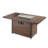 Kenwood Rectangle Polyresin Smokeless Fire Pit Table with Hidden Fuel Tank