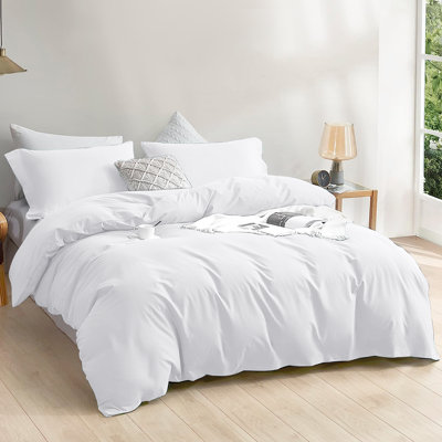 Luxury 4-Piece Microfiber Duvet Cover Complete Set
