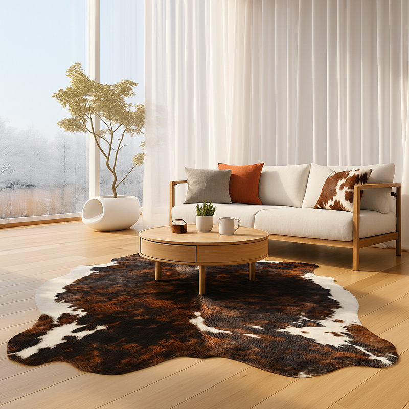 Cowhide Indoor Rug, 6' x 7'