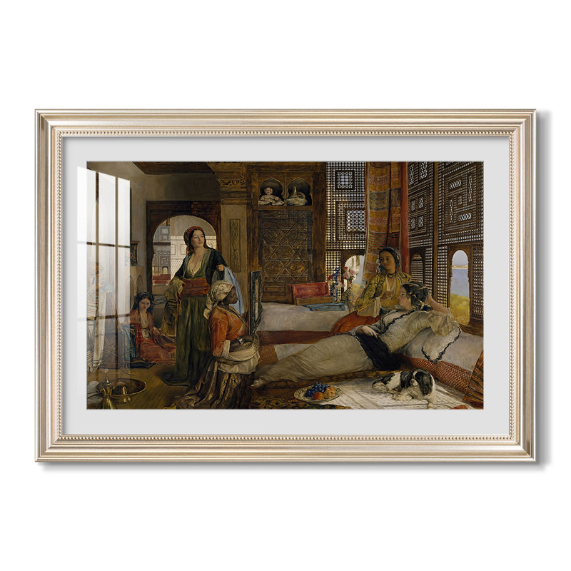 The Harem, 1876 - John Frederick Lewis - Toile encadrée sur mesure, Oui, Étain satiné, 24 x 34