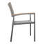 Chaise de salle à manger - siège de patio gris avec filet en maille confortable