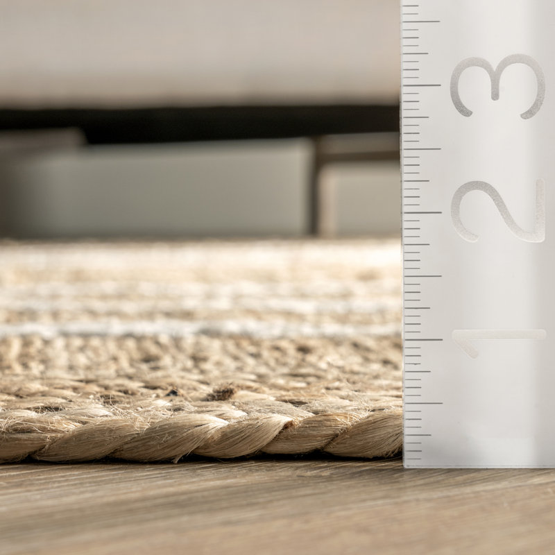 Elemore Geometric Jute Area Rug, Rectangle 8'6" x 11'6"