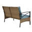 Ensemble de canapé modulaire de conversation pour patio 4 pièces - Ensemble de canapé de coin KD Rattan Wicker-220764982