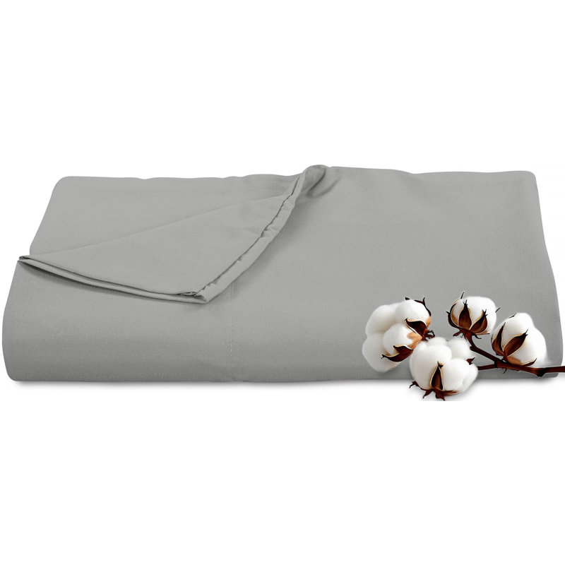 Royale Linens 300 Thread Count 100% Long Staple Combed Cotton Flat Sheet - Super Soft - Top Sheets - Flat Sheet Sold Separately - Breathable, Cool & Crisp Percale Sheets Only
