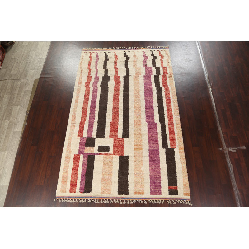 Tapis oriental en laine marocain en laine noué à la main 7 x 11