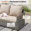 Canapé de patio 3 personnes avec 2 repose-pieds-2087776824-2087776825