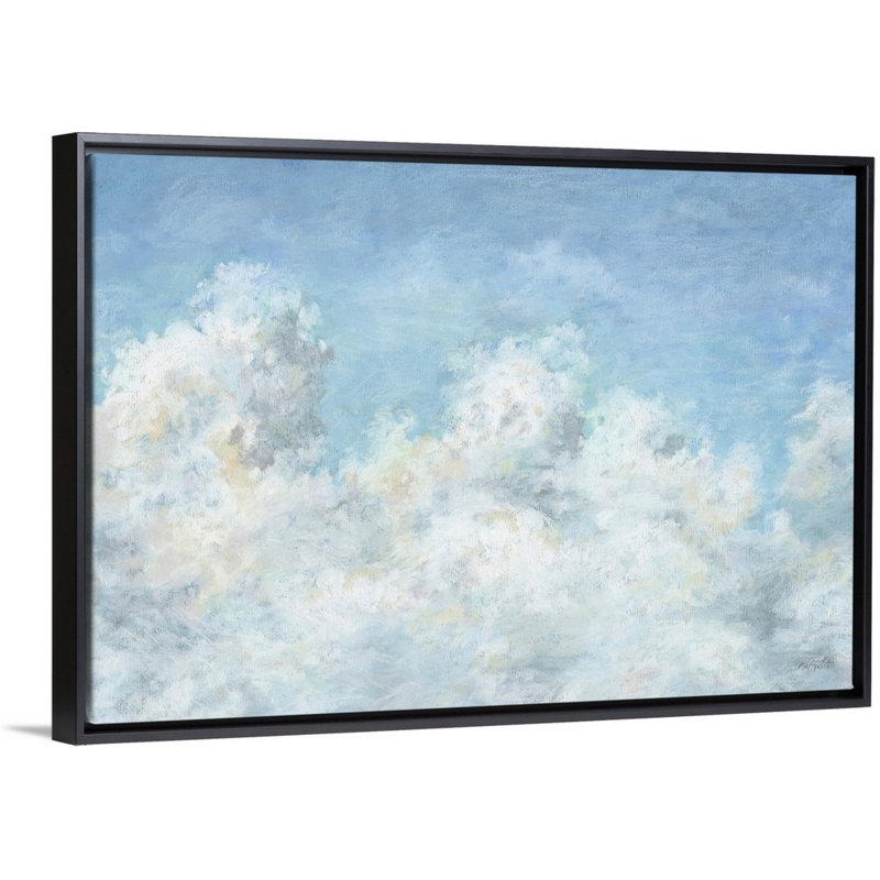 «Heavenly Blue 01» par Lisa Audit - reproduction d'art, Toile avec cadre noir, H 26 po x l 38 po x P 1,75 po