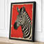 Zebra in Red Modern - Wrapped Canvas-341261643-341261636