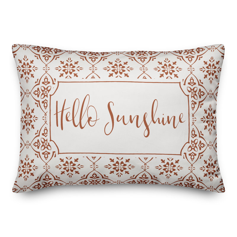  Housse de coussin rectangulaire d'extérieur Hello Sunshine, Orange