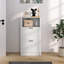 Armoire de rangement pour chaussures avec compartiment ouvert et 2 tiroirs rabattables