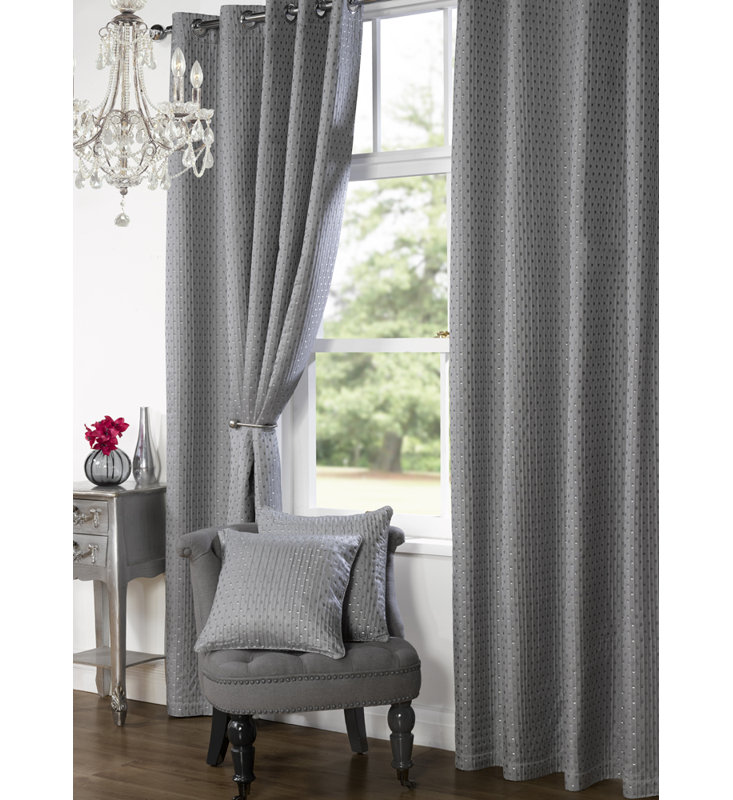 Semi Sheer Sliding Panel, 165cm W x 137cm L, Silver