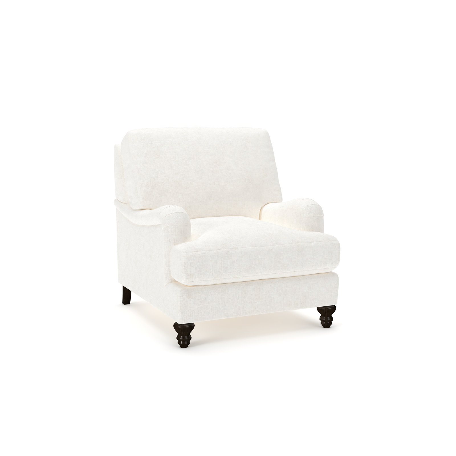 Walters Upholstered Armchair, Bevin Natural Linen Blend