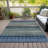 Machine Washable Indoor/Outdoor Xhevrie Blue Rug-111820189