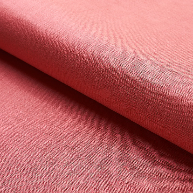 Tissu en lin verni Lange, Corail