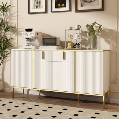 Four Doors And Two Drawers,Modern Sideboard Buffet Cabinet Storage Cabinet For Living Room,Kitchen,Dining Room,Hallway