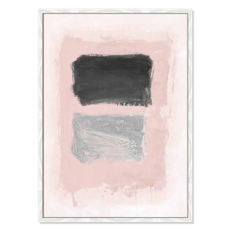 Rose Thomasin, noir et argent chatoyant I par Joss & Main, Cadre photo blanc sans cadre, H 35,5 po x l 25,5 po x P 1,25 po
