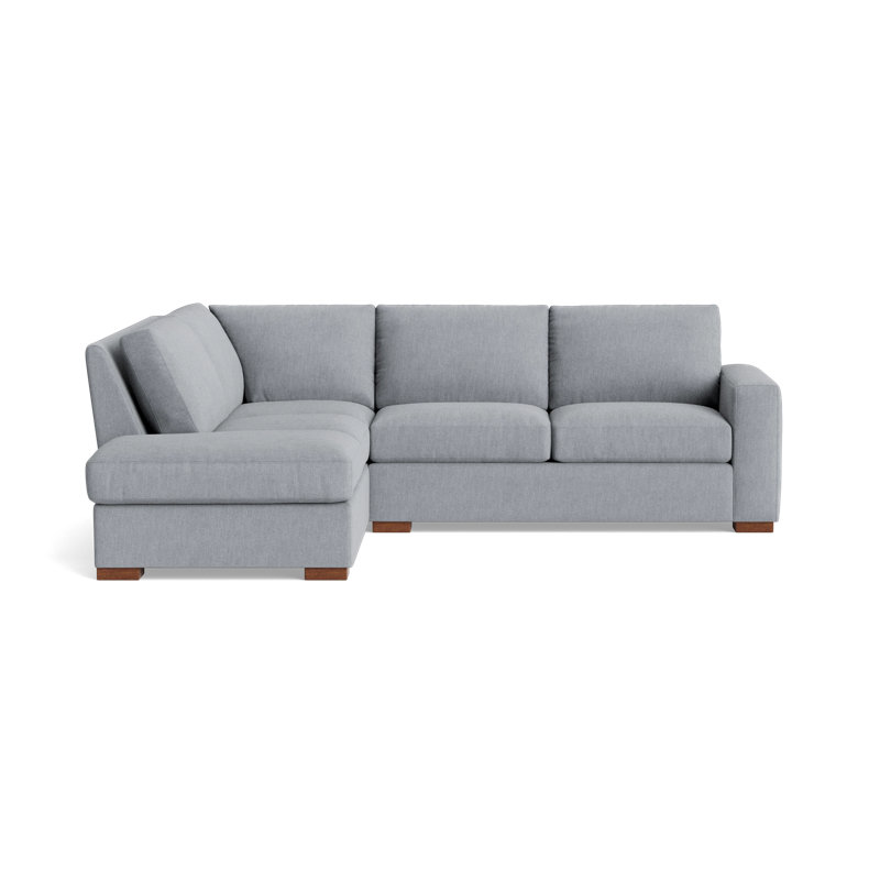 Couch Potato Sectional, Left Hand Facing, Performance Weave - Zinc