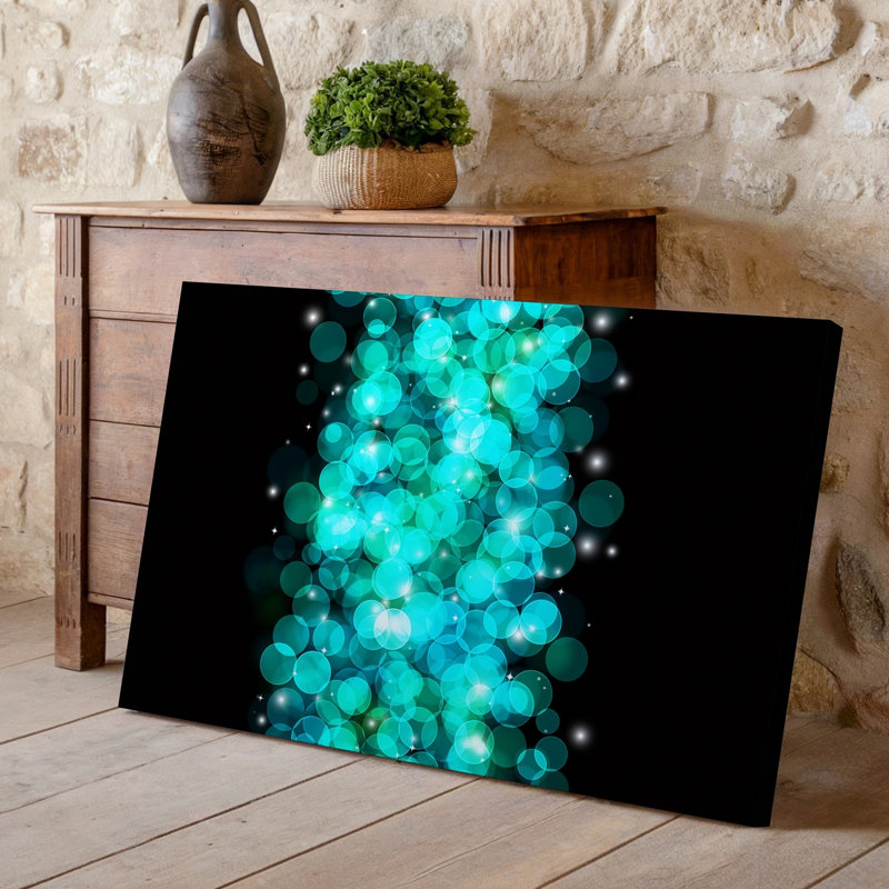 Reproduction d'art sur toile, formes abstraites et superposées, H 30 po x l 40 po