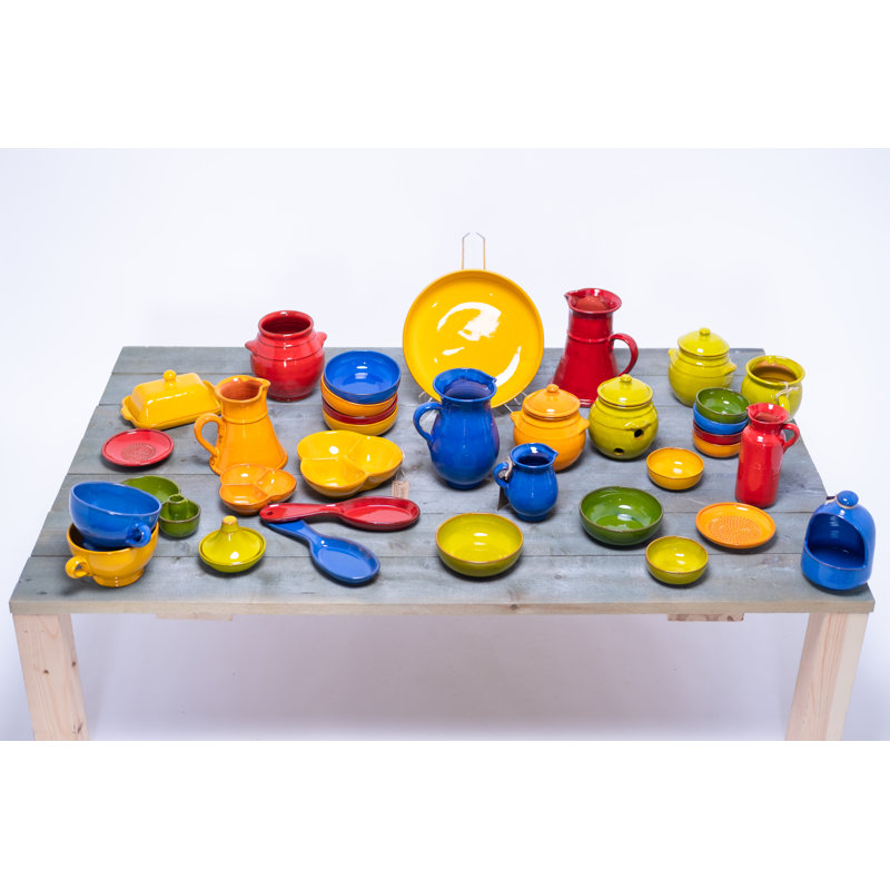 Selena - Shallow Bowl 14cm - Blue - Set Of 4, Yellow