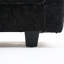 Canapé modulaire en chenille noir à 3 places avec fauteuil mobile, convertible en fauteuil inclinable, pour la détente dans la chambre à coucher et en forme de L, éponge à haute densité