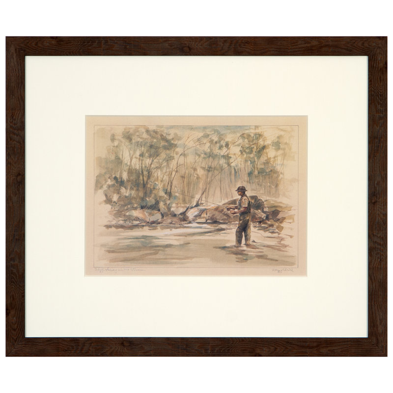 «Flyfishing in the Stream» par Daughdrill - peinture encadrée