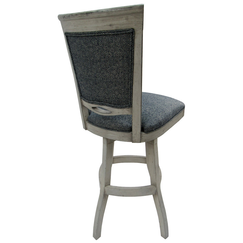 Wala Swivel Upholstered Counter Stool with Solid Wood Frame, Counter Stool (26" Seat Height)