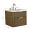Liljan 24'' Wall-Mounted Single Bathroom Vanity with Engineered Stone Top-559609234