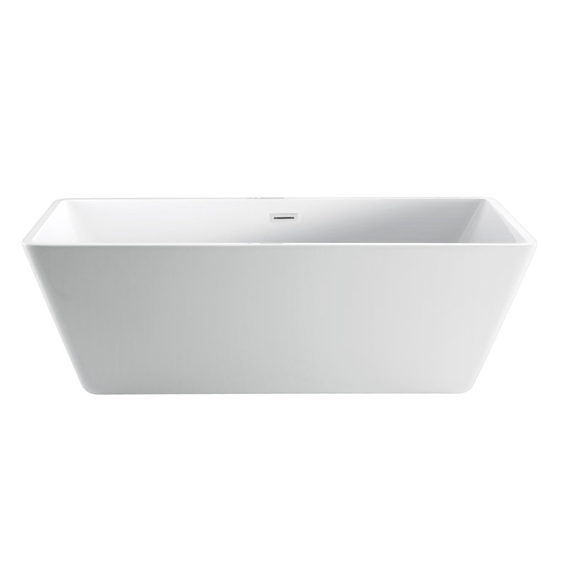 Siren 63.62'' x 28.5'' Soaking Acrylic Bathtub