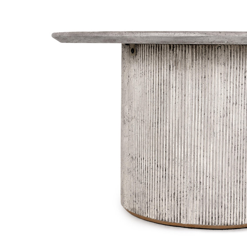 Debbie 51" L Concrete Pedestal Dining Table