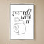 «Bathroom Puns V» par Becky Thorns - Impression sur toile-130879250-130879235