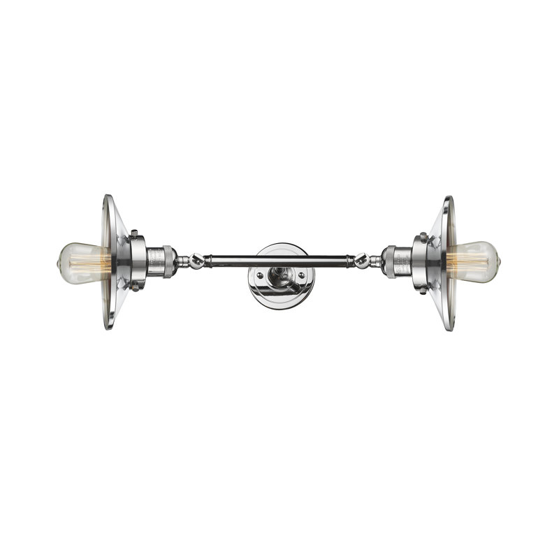 Éclairage pour meuble-lavabo 2 lumières rétro Elva, Chrome poli, Chrome poli, Incandescent