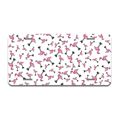 Cool Flamingo Aluminum Licence Plate| Licence Plate 12" X 6"