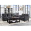 Ensemble de canapé de salon moderne 2 pièces Causeuse confortable avec dossier moelleux et capitonnage en velours bleu avec structure en bois massif-951166780