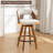 Humphery Modern Swivel Linen Stools (Set Of 4)-944937790-944937776