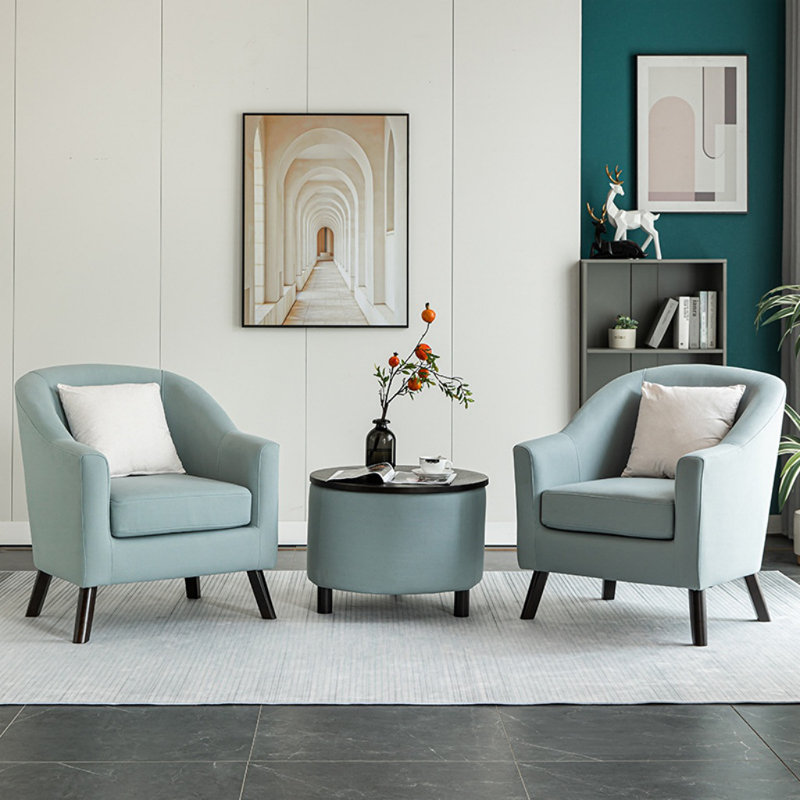 Chaise simple moderne en bois massif (ensemble de 2), Bleu Leathaire bleu, Noir, noir, noir, noir