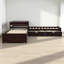 Lits plateforme simple en L en forme de L avec lit gigogne-114566695