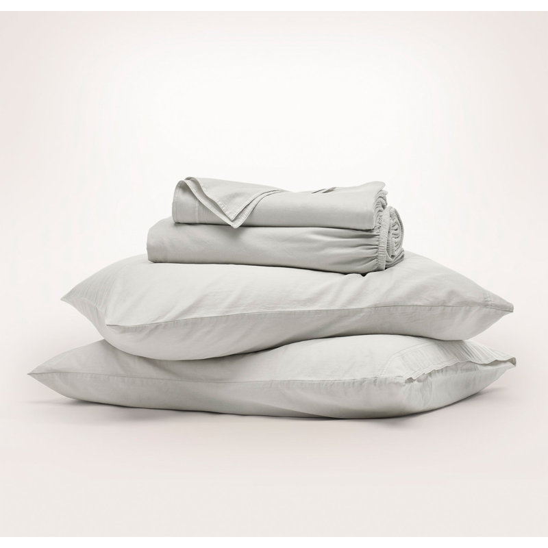 Signature Vintage Washed Sheet Set, Vintage Mist, Queen