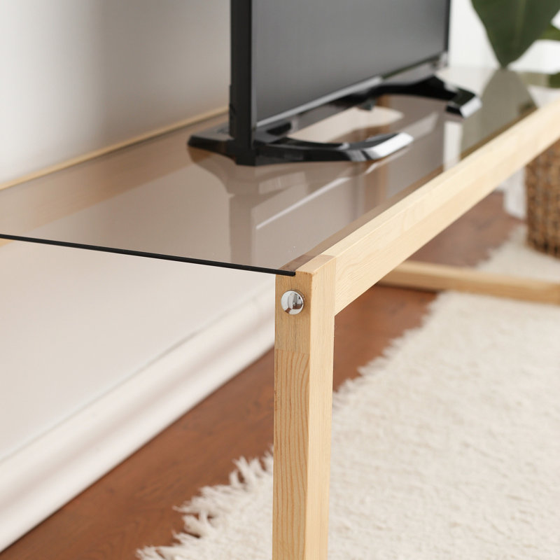Davell Unfinished TV Stand for TVs up to 55", Natural