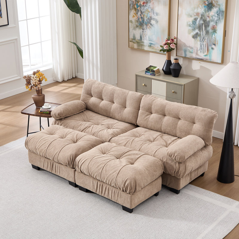 Canapé modulaire modulaire Cloud Couch, Marron clair