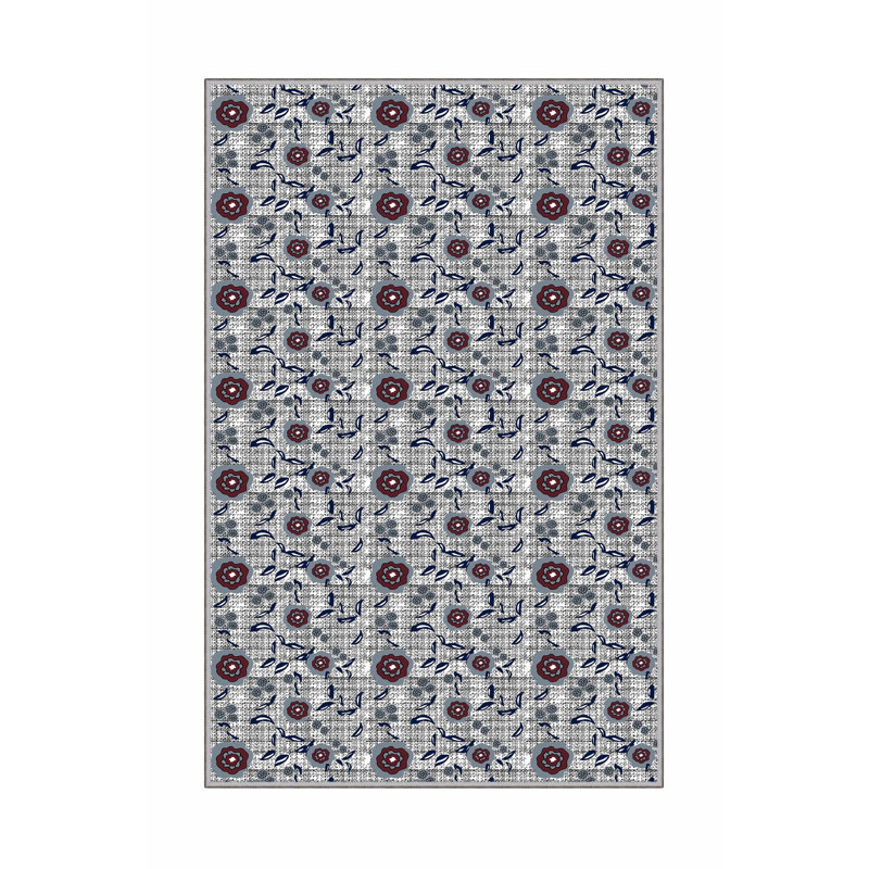 Elegant Hall Carpet, 3D Digital Print Design, 3.9 x 4.9 ft | 100% Polyester, Antibacterial, Non-Slip PVC Dot Underside, Pile Height: 0.04 in, Machine Washable, Perfect for Living Room & Entryway Decor