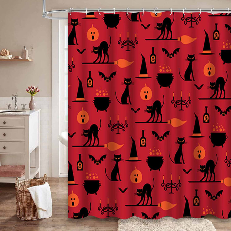 Rideau de douche Halloween Halloween, L 72 po x l 78 po