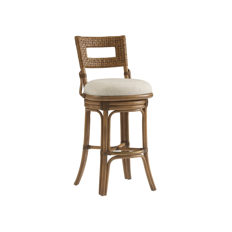 Tabouret pivotant Bay Harbor, Tabouret de bar (siège d'une hauteur de 30 po), Blanc