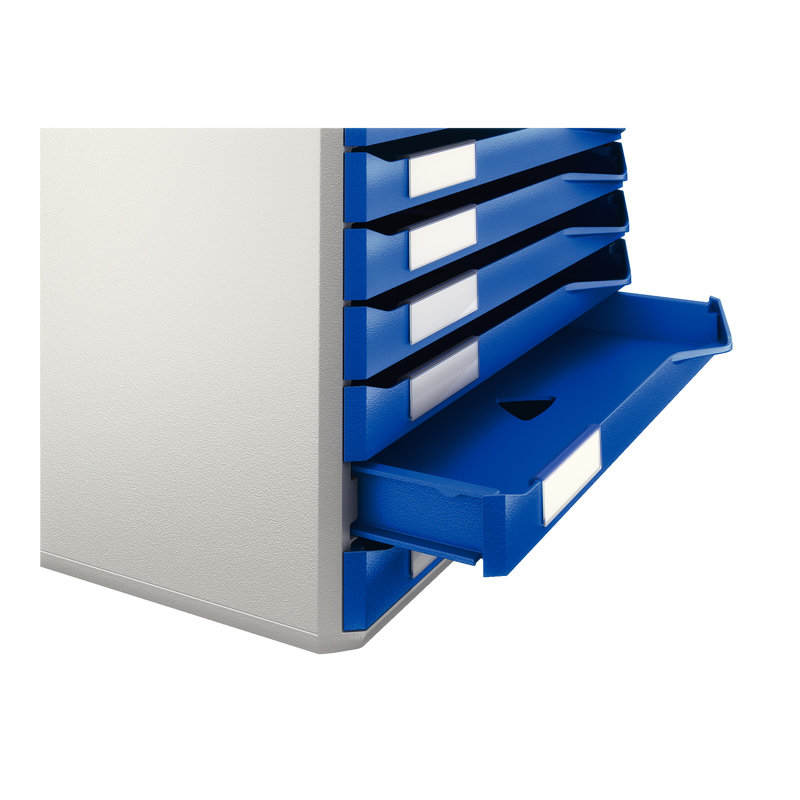 Plastic Desk Organiser, Blue