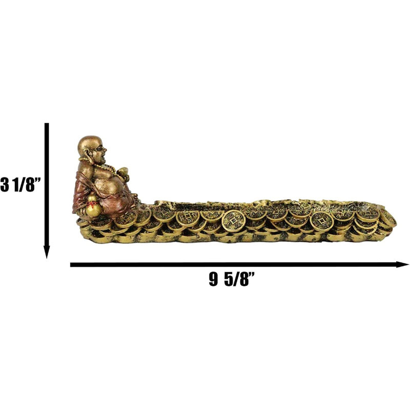 Figurine porte-encens Lucky Buddha Hotei