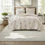 Ensemble de literie, courtepointe 100% coton, grand blanc sauge botanique